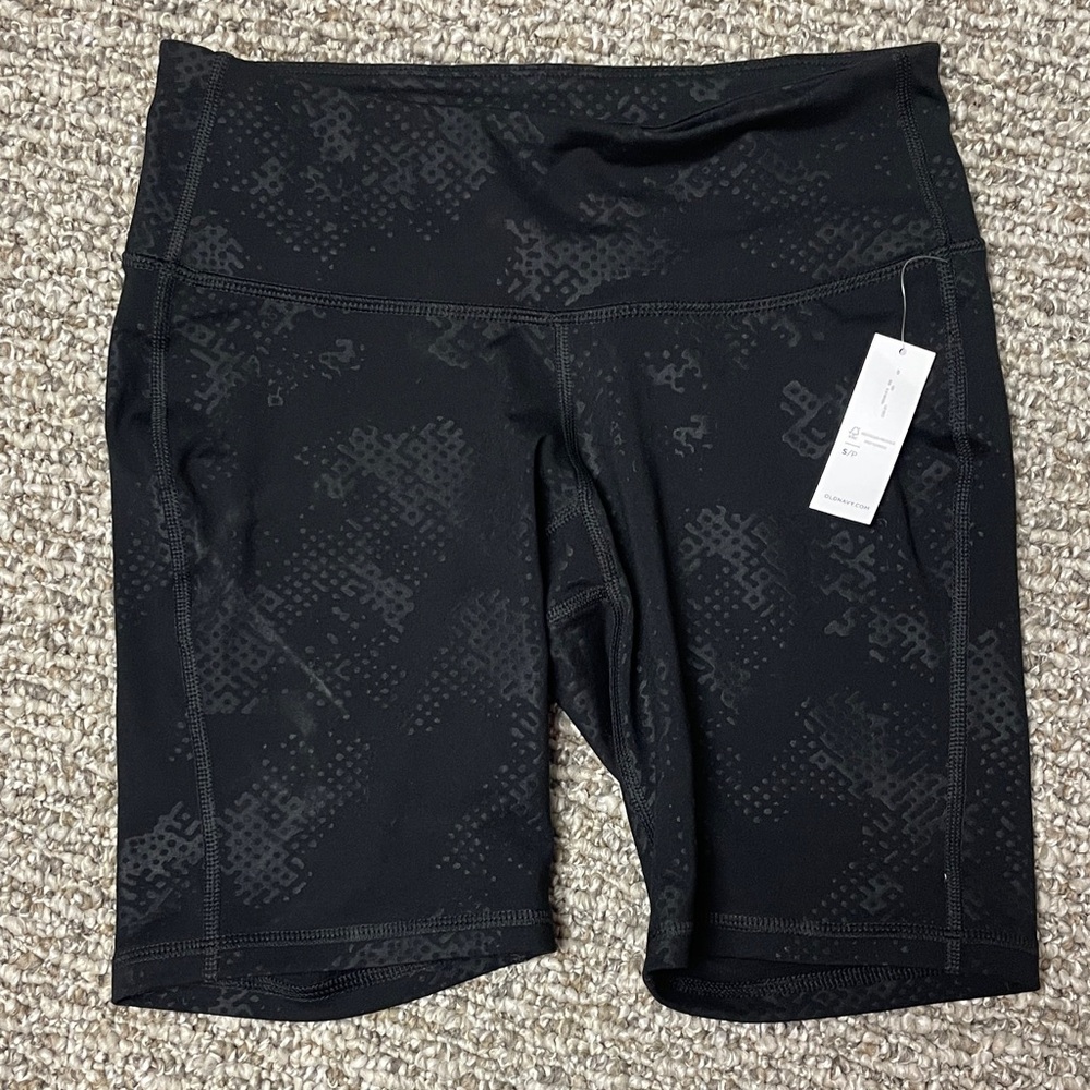 Old Navy Black Patterned Bike Shorts